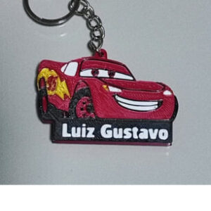 chaveiro relâmpago Mcqueen  com nome