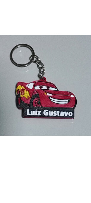 chaveiro relâmpago Mcqueen  com nome